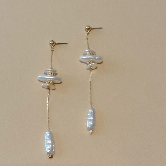 Pearl drop earrings A840 - Picture 2 of 4